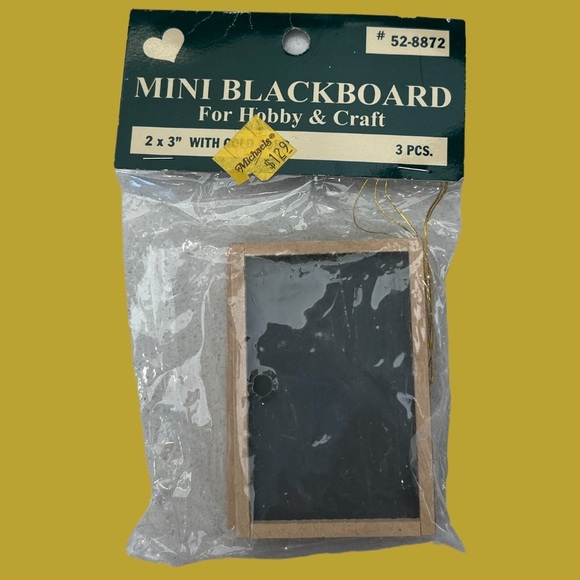 Other - Miniature Chalkboard Blackboard Dollhouse Christmas Ornament Set of 3